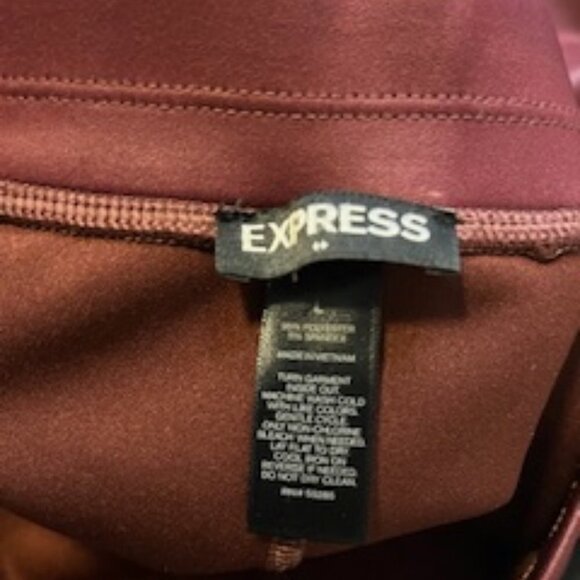 Women's Faux Leather Express Leggings, Size Large, Wine Color - Picture 5 of 7